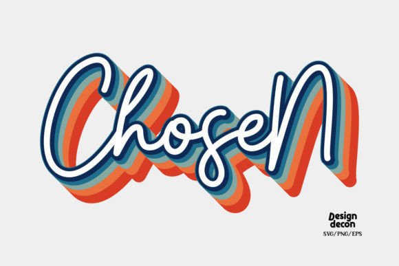 Chosen Christian Phrase Retro SVG PNG Review
