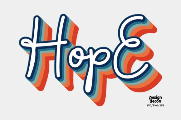 Hope Christian Word Retro SVG PNG Review