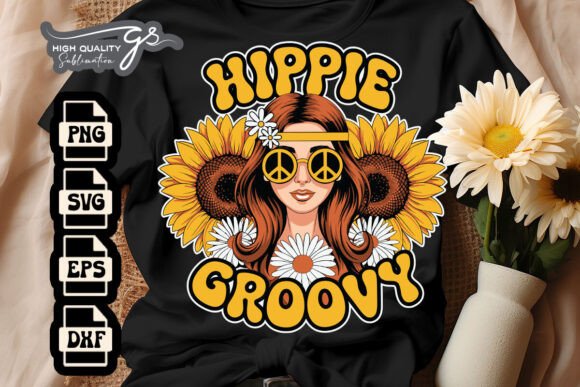 Woman Hippie Sunflower Retro SVG Review